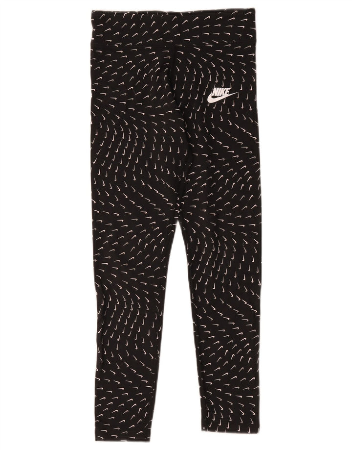 Nike Mädchen-Grafik-Leggings, 10–11 Jahre, mittelgroß, schwarze Baumwolle