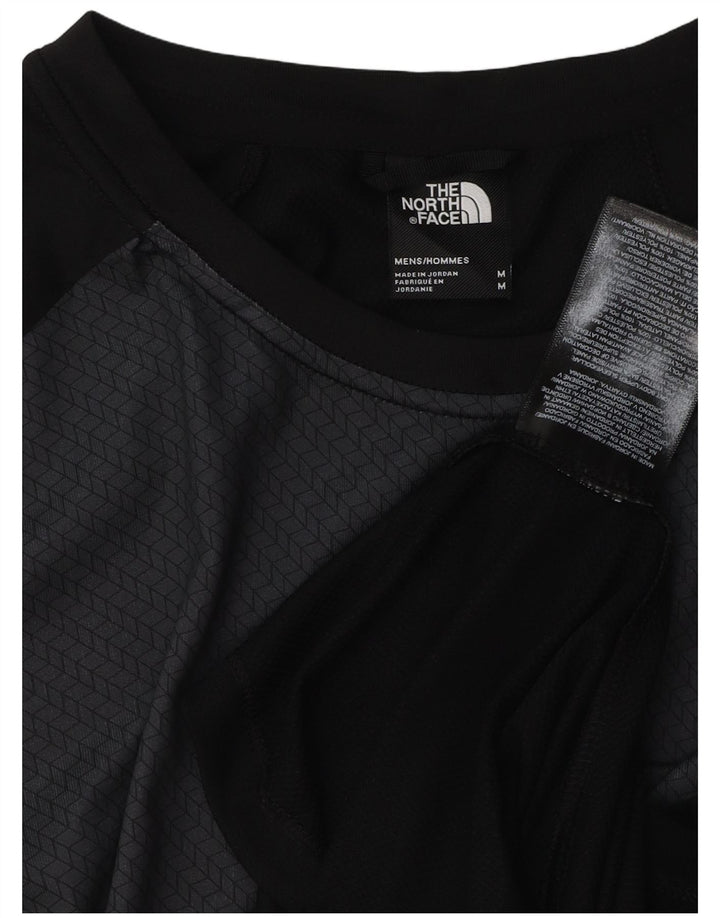 The North Face Herren-T-Shirt-Oberteil aus mittelschwarzem Colourblock-Polyester