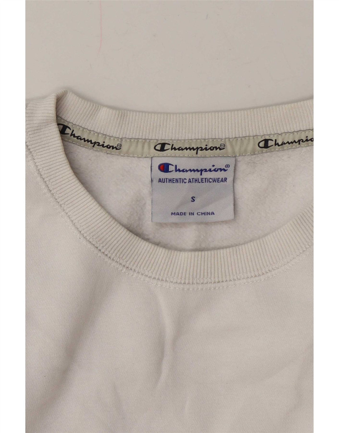 Champion Herren-Sweatshirt mit Grafik, Größe S, weiße Baumwolle