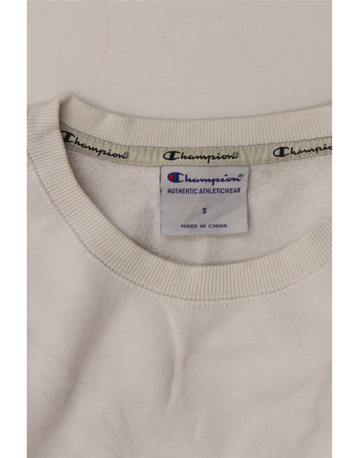 Champion Herren-Sweatshirt mit Grafik, Größe S, weiße Baumwolle