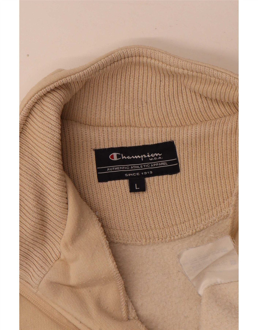 Champion Herren-Sweatshirt-Pullover, groß, beige Baumwolle