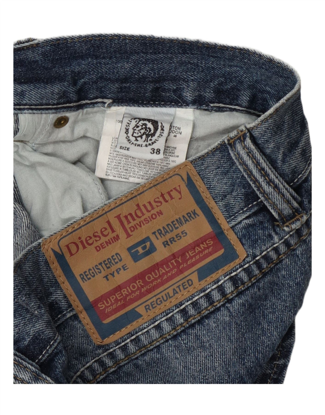 Diesel Herren Distressed Denim Shorts W38 XL Blaue Baumwolle