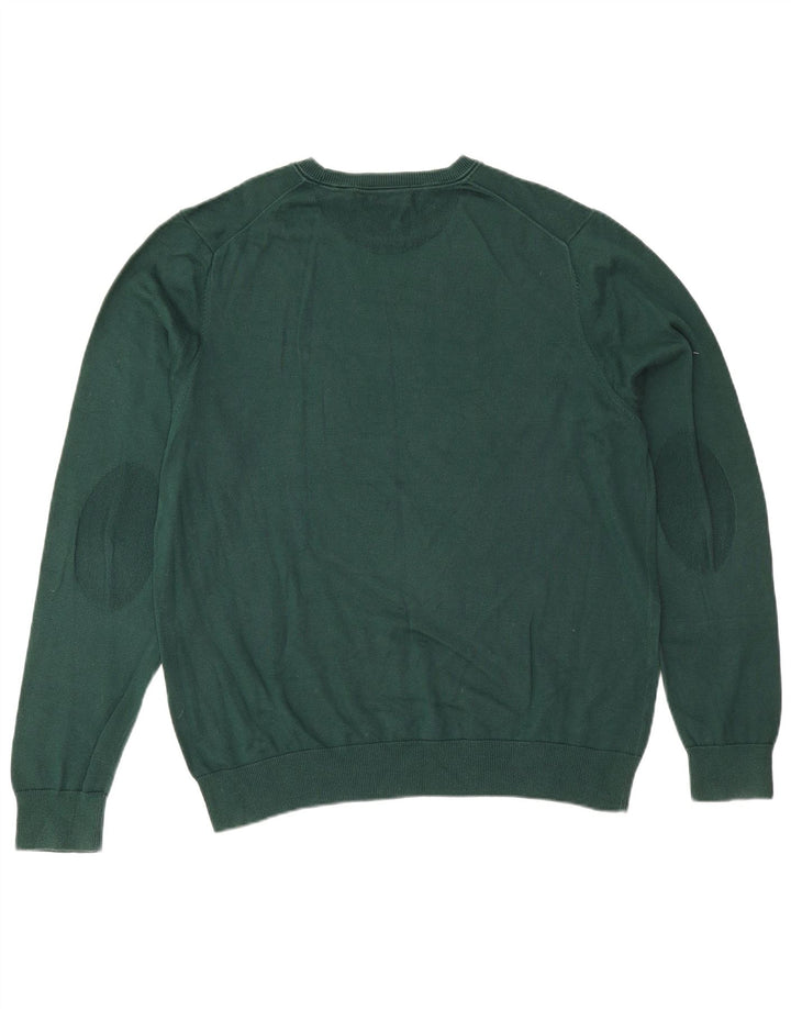 Lacoste Herren-Pullover mit Rundhalsausschnitt, Größe 6 XL, grüne Baumwolle