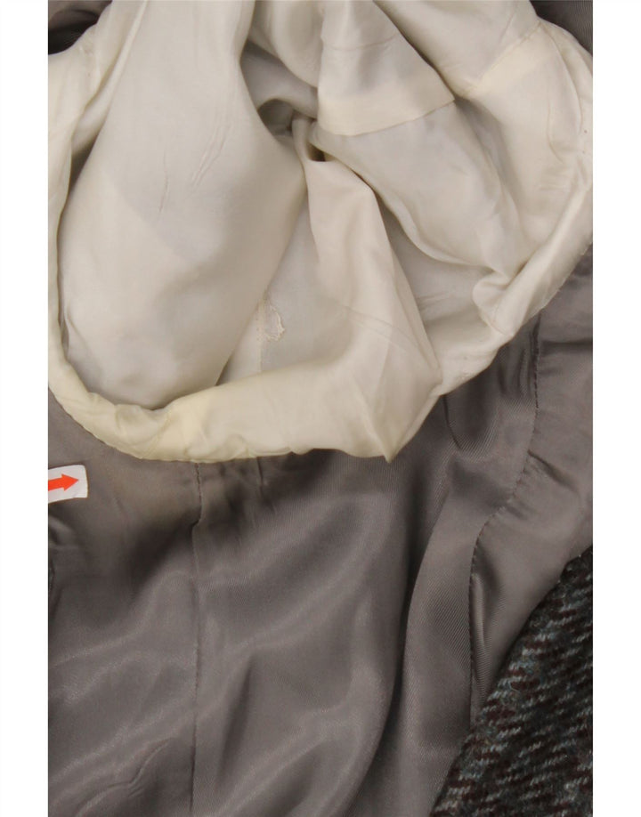 VINTAGE Herren 2-Knopf-Blazerjacke UK 38 Mittelgrauer Hahnentritt