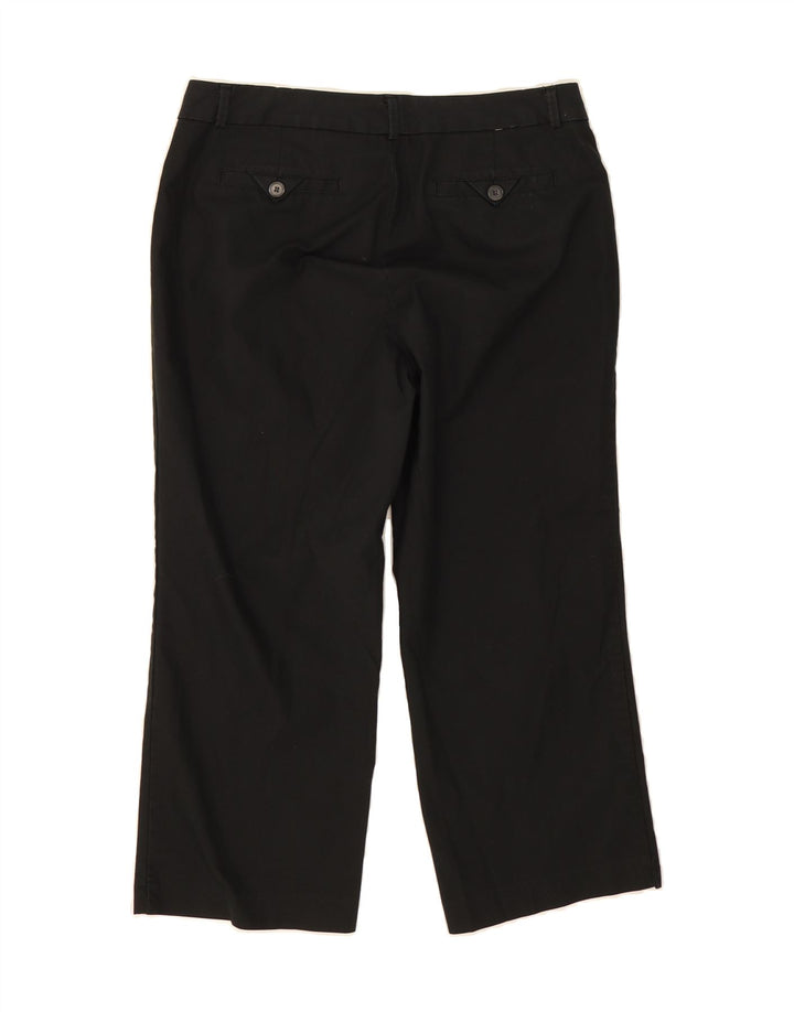 DOCKERS Womens Straight Cropped Trousers W30 L22  Black Cotton Vintage Dockers and Second-Hand Dockers from Messina Hembry 