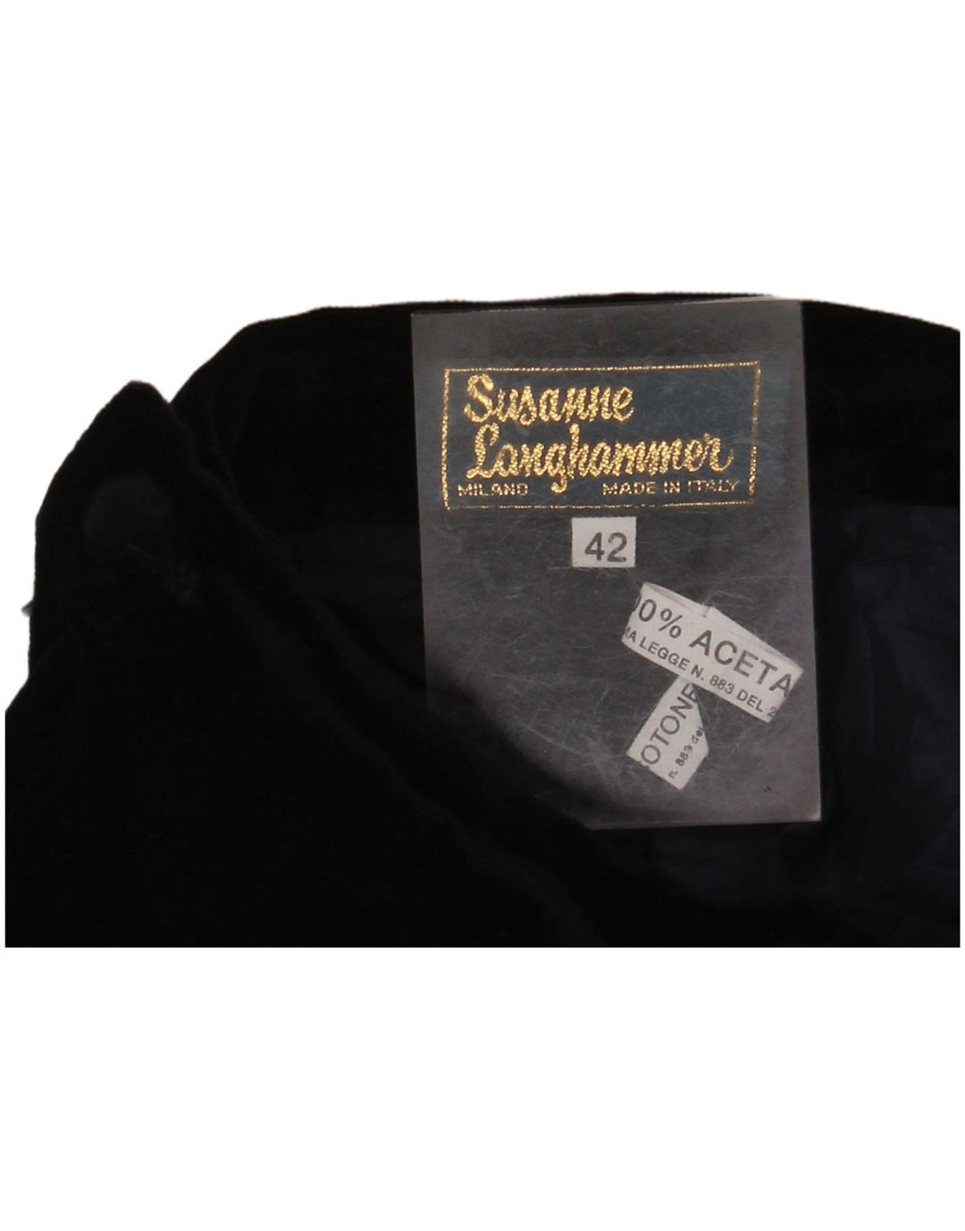 VINTAGE Damen Samt Bleistiftrock mit hoher Taille IT 42 Medium W26 Marineblau