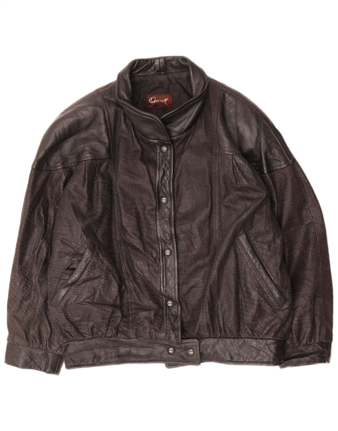 Vintage Damen Lederjacke IT 44 Mittelschwarzes Leder