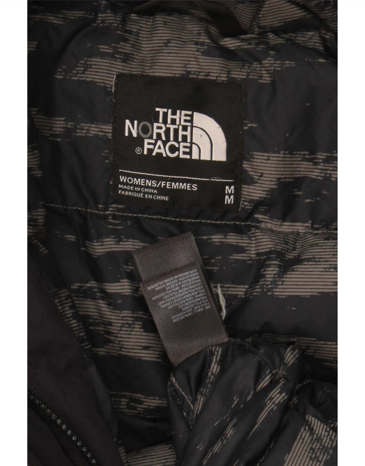 The North Face Wattierter Damenmantel mit Kapuze, UK 14, Mittelschwarzes Nylon