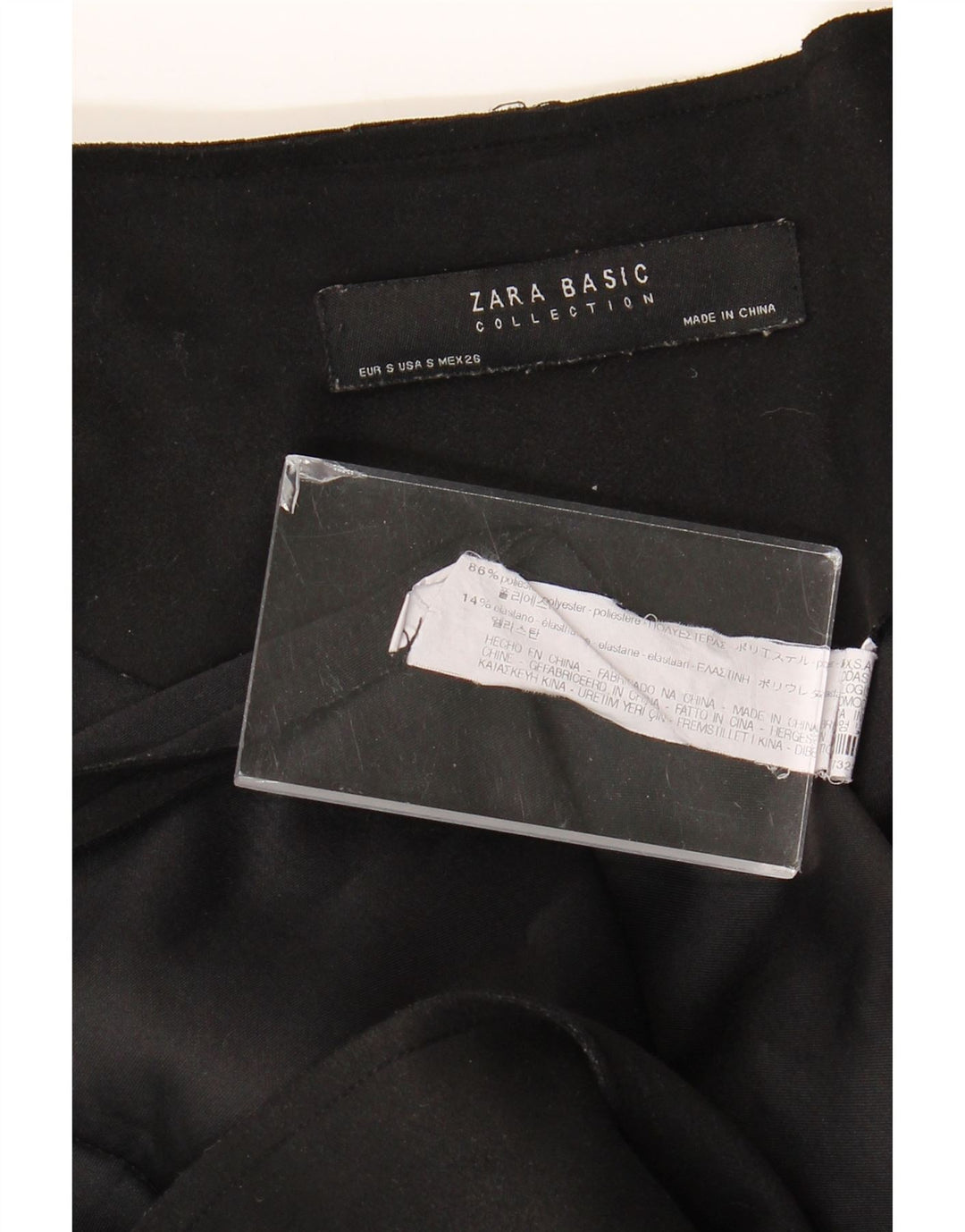 ZARA Damen-Blazer, übergroß, 3/4-Ärmel, offen, Gr. 10, Schwarz