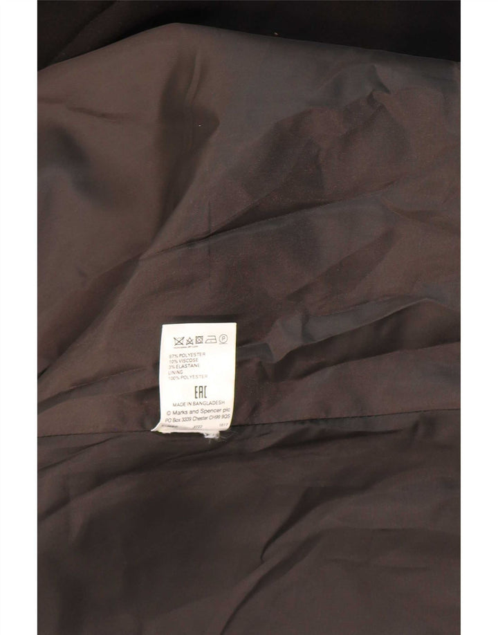 Marks & Spencer Damenmantel UK 10 Small Schwarz Polyester