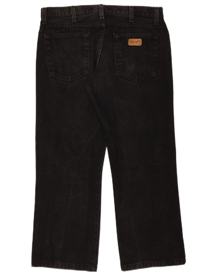Wrangler Herren Bootcut Jeans W34 L27 Schwarze Baumwolle