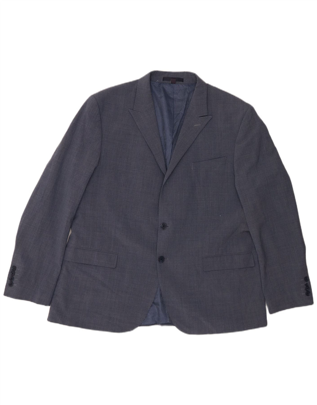 Marks & Spencer Herren-Blazer mit 2 Knöpfen, UK 46, 3XL, blaue Wolle