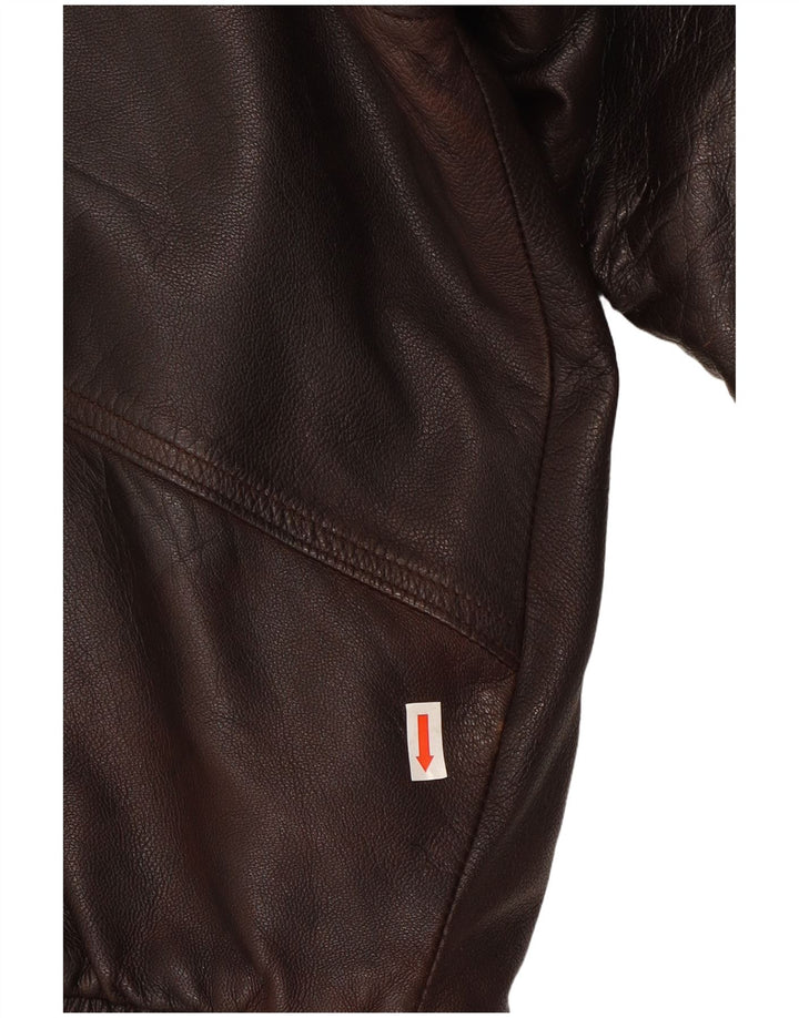 Milan Herren Lederjacke UK 40 Large Braun