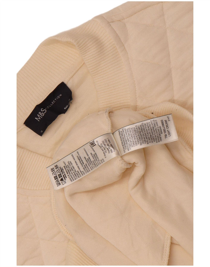 Marks & Spencer Damen Übergroße Steppjacke UK 12 Medium Off White