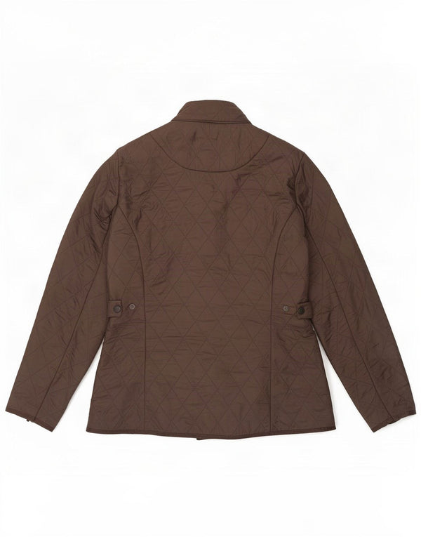 Barbour Damen Steppjacke UK 12 Mittelbraunes Polyester