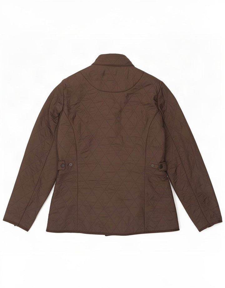 Barbour Damen Steppjacke UK 12 Mittelbraunes Polyester