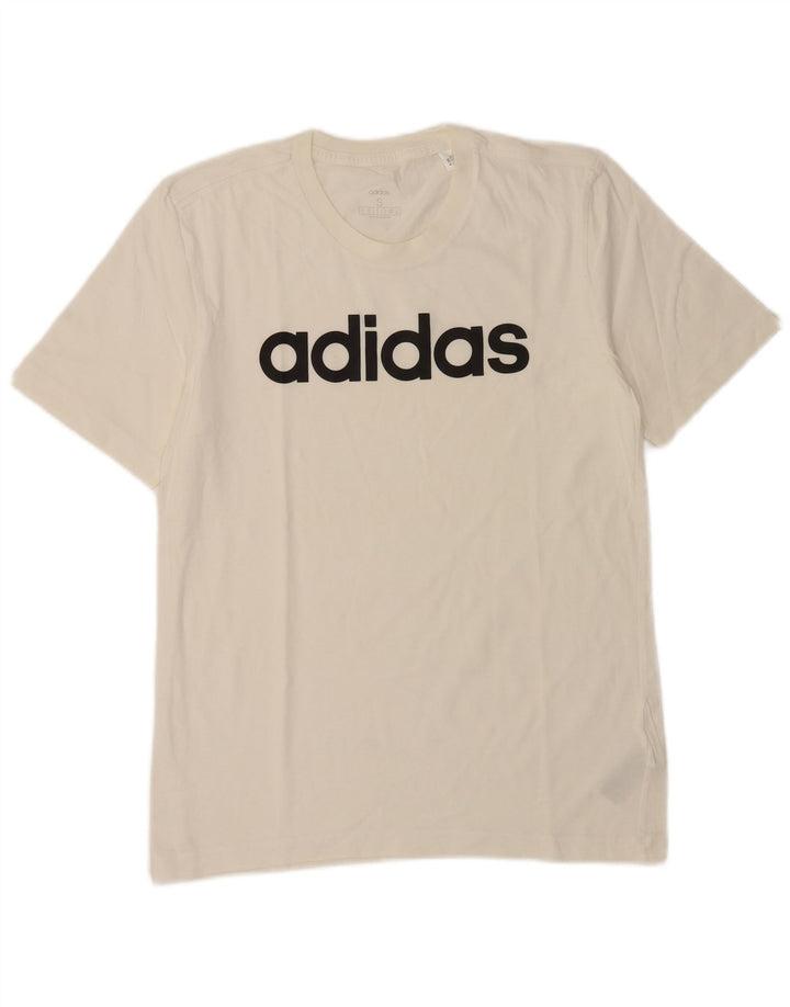 Adidas Herren Grafik T-Shirt Top Small Weiß Baumwolle