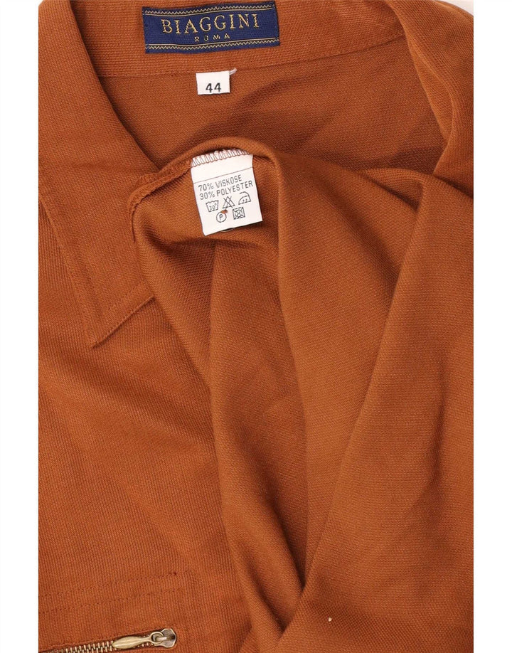 Biaggini Damen Overshirt-Hemd UK 14 Mittelbraune Viskose