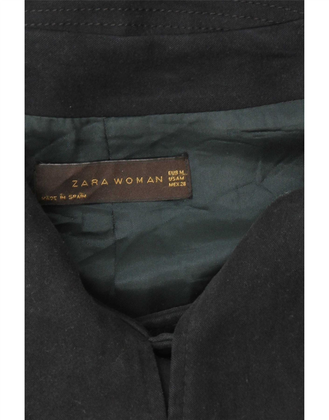 Zara Damen 2-Knopf-Blazerjacke UK 14 Mittelschwarz