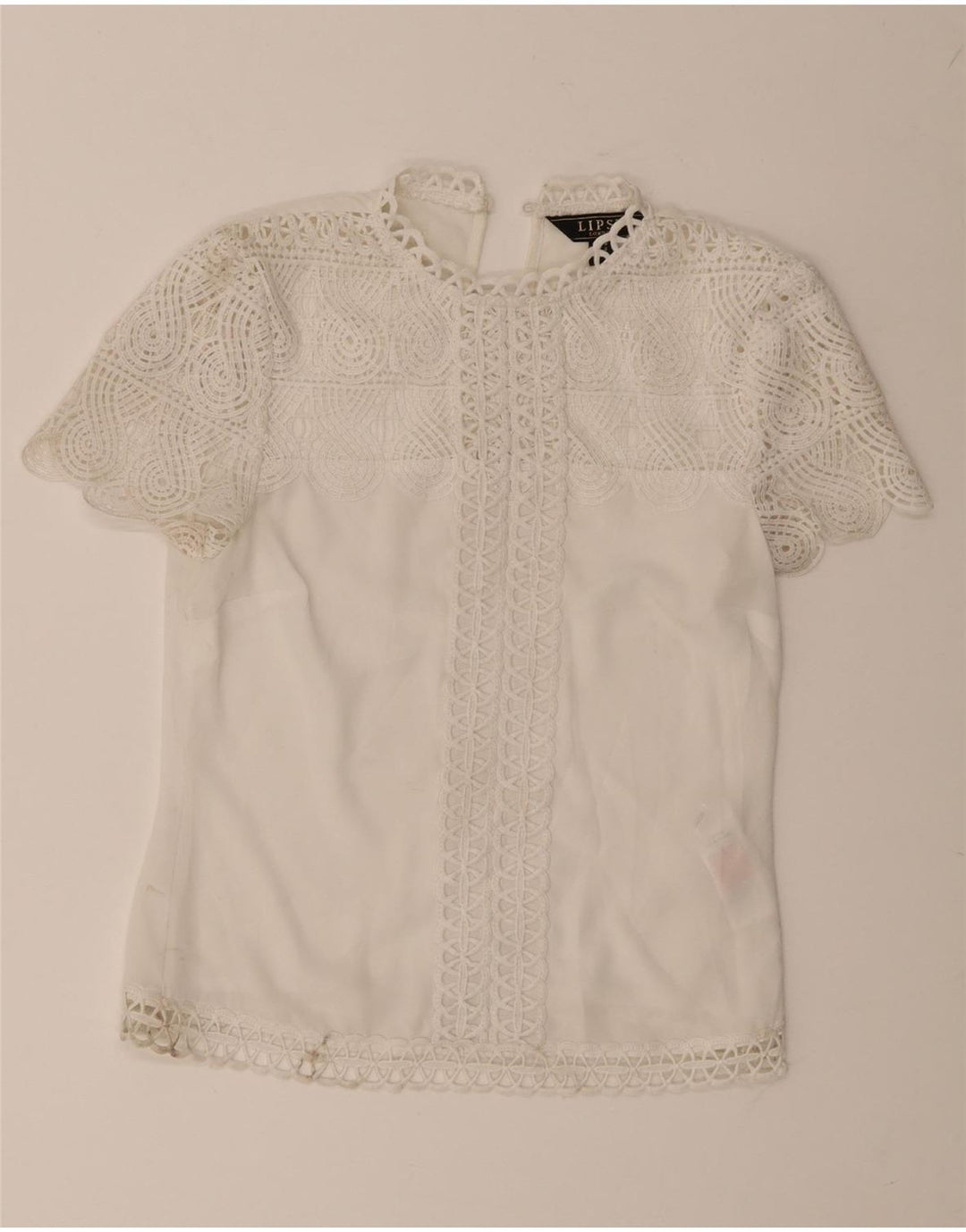 Lipsy Damen-Blusenoberteil, UK-Größe 6, XS, weiß, geblümt, Polyester