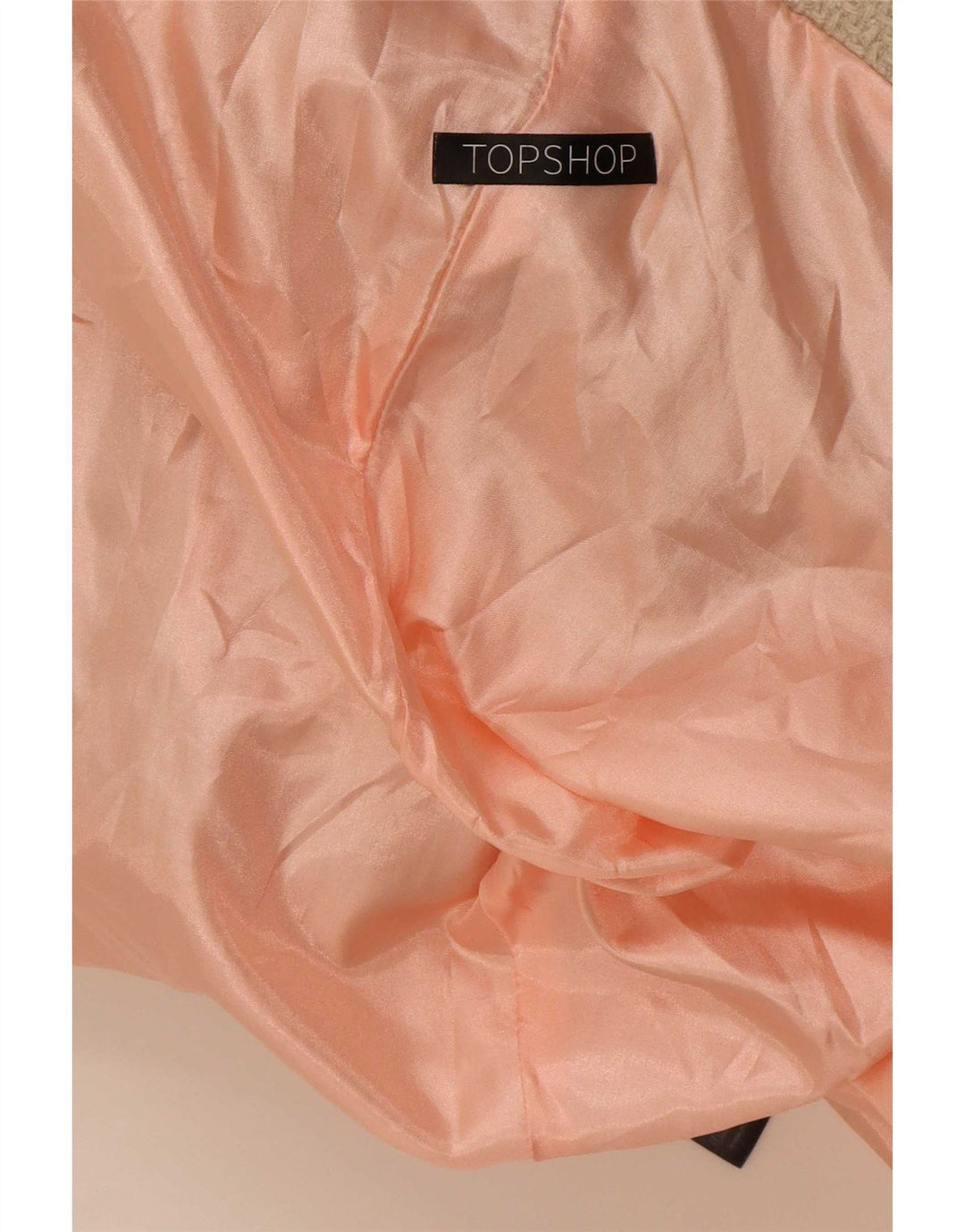 Topshop Damenmantel UK 12 Medium Beige Colourblock Polyester
