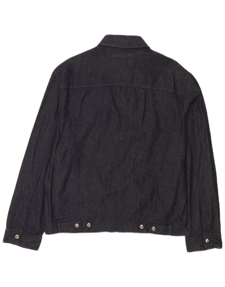 French Connection Herren-Jeans-Bomberjacke, UK 40, große marineblaue Baumwolle