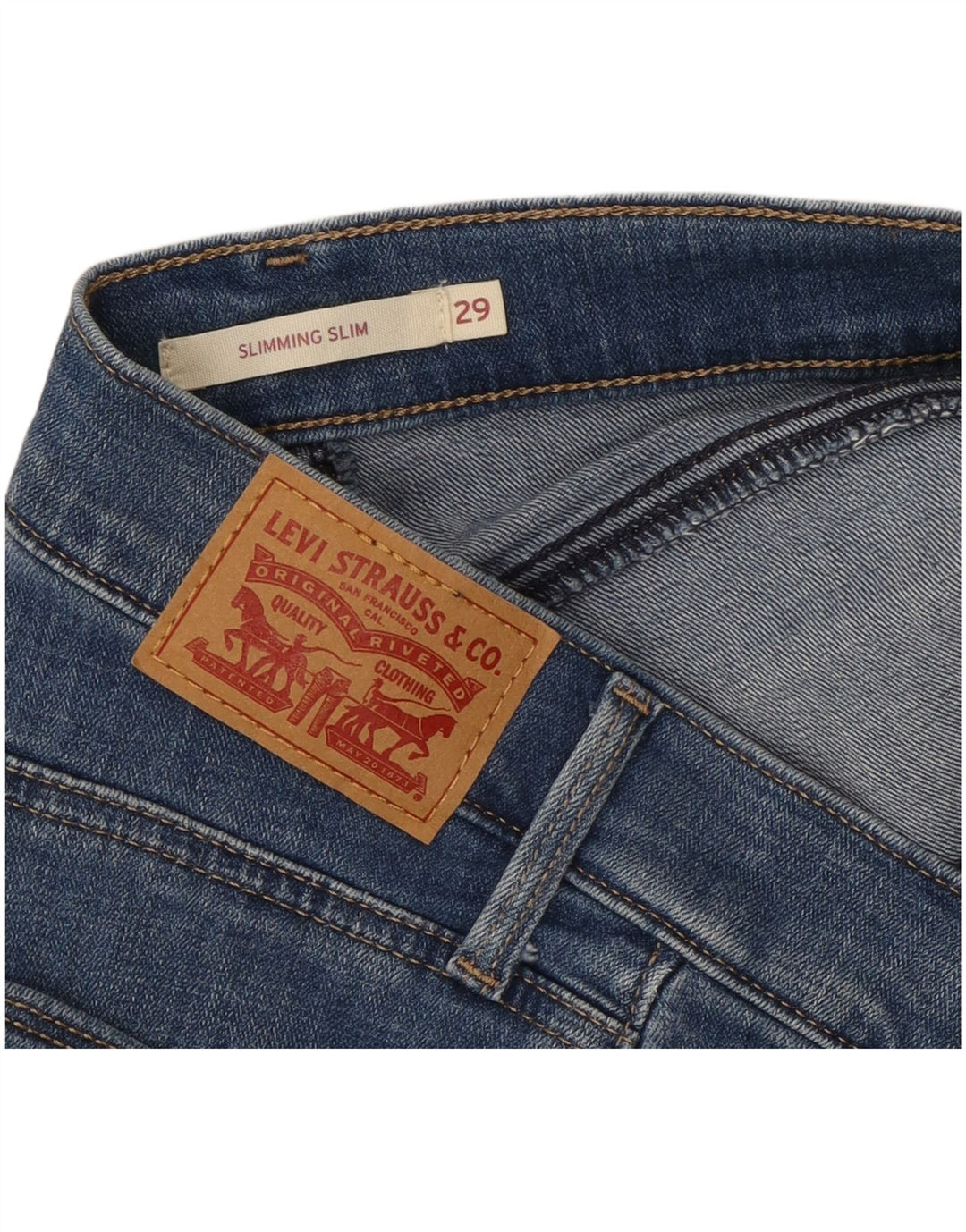 LEVI'S Schlankmachende Slim-Jeans für Damen, W29, L25, Blau