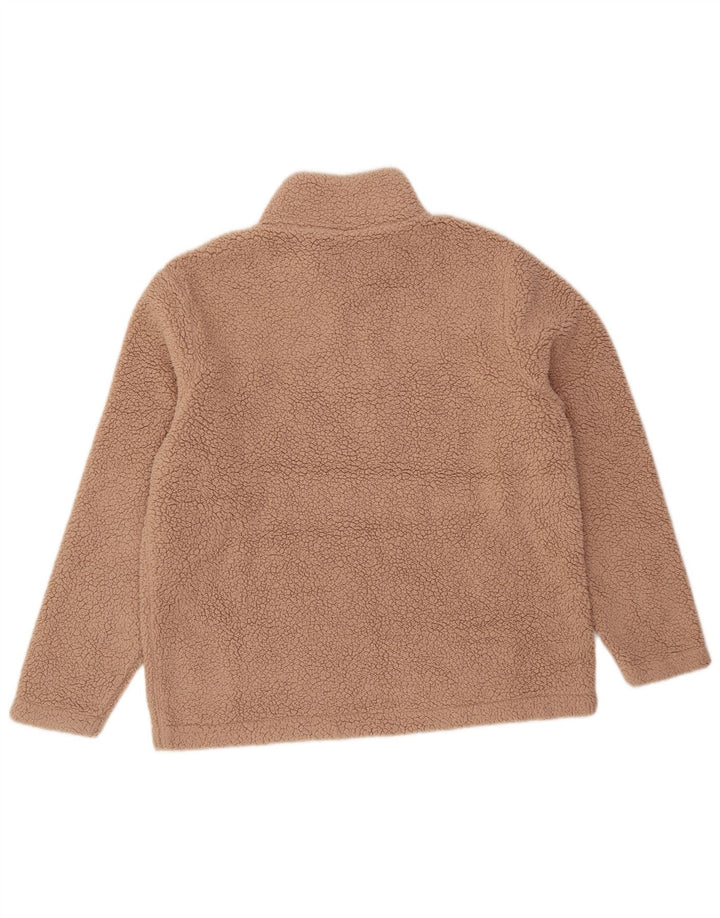 Fila Damen Fleece-Pullover mit Grafik, UK 16, Größe L, beige, Polyester