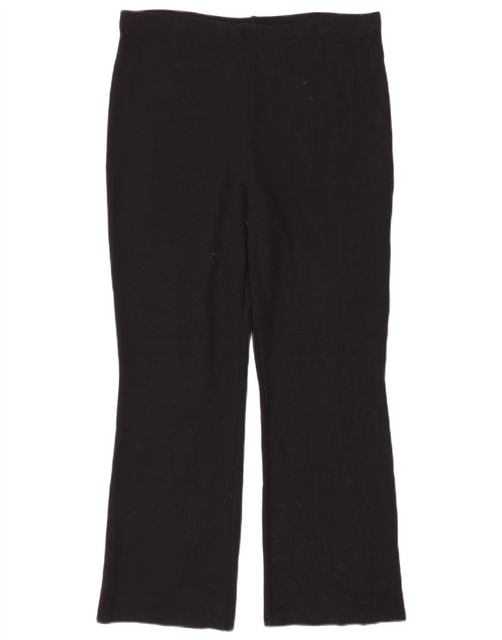 Marks & Spencer Damen St. Michael Hose UK 14 Large Schwarze Viskose