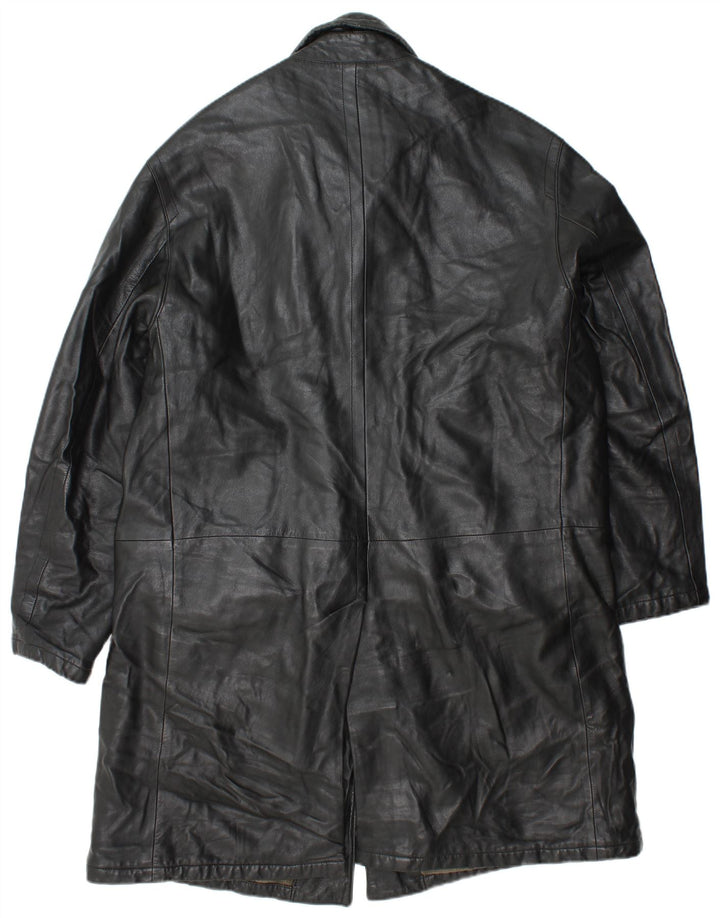 Pal Zileri Herren Ledermantel IT 52 XL Schwarzes Leder