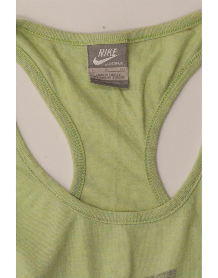 NIKE Damen Graphic Vest Top UK 8 Small Grün