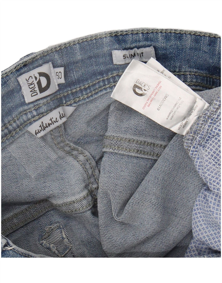 DACK'S Herren Slim Jeans IT 50 Large W34 L31 Blaue Baumwolle