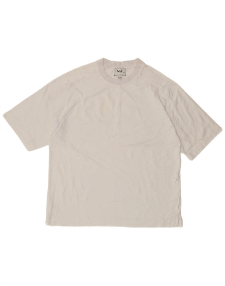 COS Herren-T-Shirt in Übergröße, Größe S, weiße Baumwolle