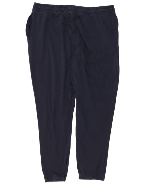 Adidas Mens Graphic Tracksuit Trousers Joggers 2XL Navy Blue Cotton