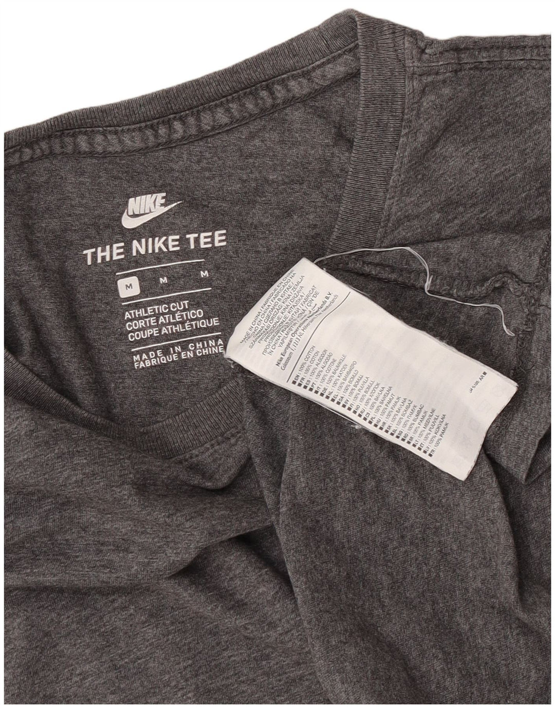 Nike Herren-T-Shirt aus mittelgrauer Baumwolle
