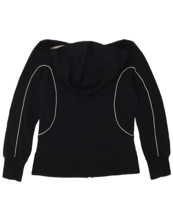 Puma Damen Zip Hoodie Pullover UK 10 Small Marineblau