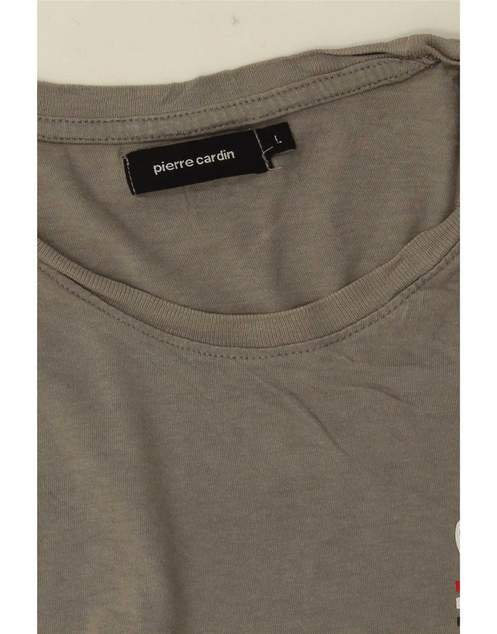 Pierre Cardin Herren-T-Shirt mit Grafik, Größe L, Grau