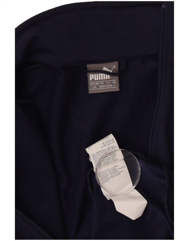 PUMA Herren-Trainingsanzug mit grafischem Oberteil, groß, marineblau, Polyester
