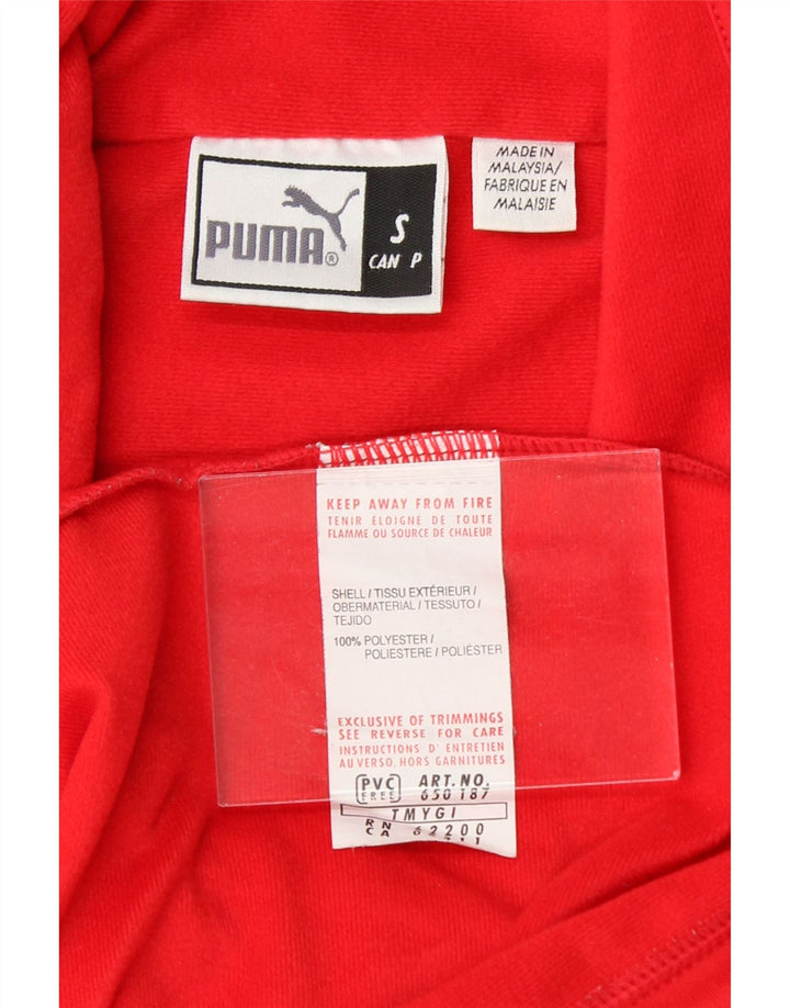 PUMA Mens Tracksuit Top Jacket Small Red Colourblock Polyester Vintage Puma and Second-Hand Puma from Messina Hembry 