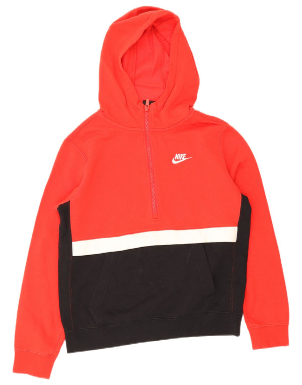Nike Jungen Kapuzenpullover mit Reißverschluss, 13–14 Jahre, XL, Rot, Farbblock