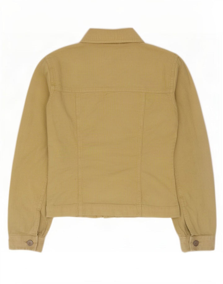 Oasis Damen Cordjacke UK 12 Mittelgelbe Baumwolle