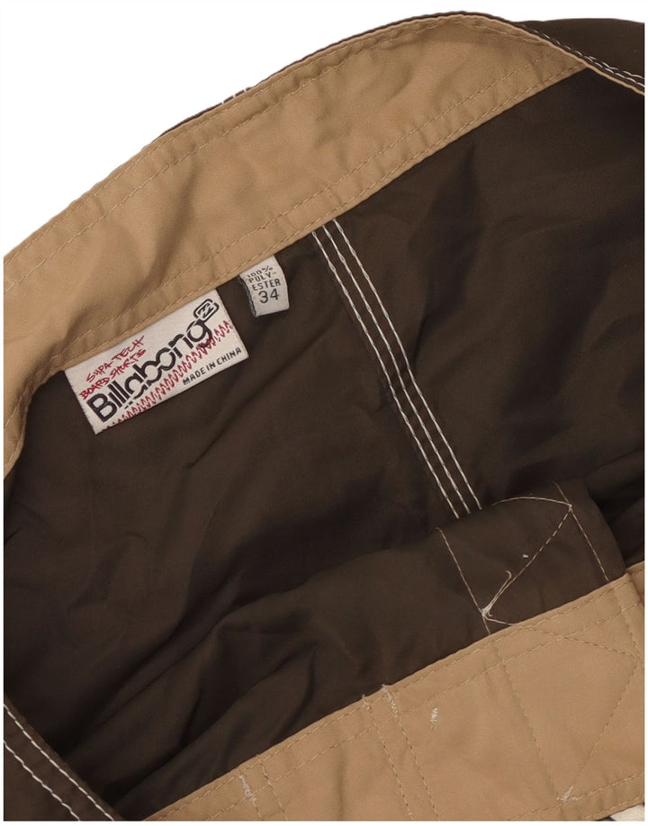 Billabong Herren-Badeshorts mit Grafik, groß, braunes Polyester
