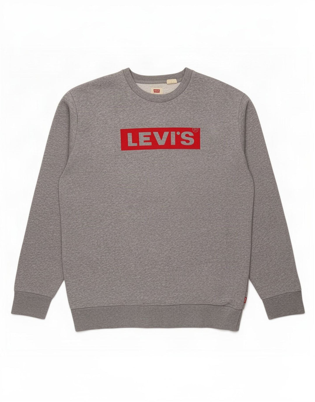 Levi's Herren-Sweatshirt mit Grafik, mittelgrau gefleckte Baumwolle