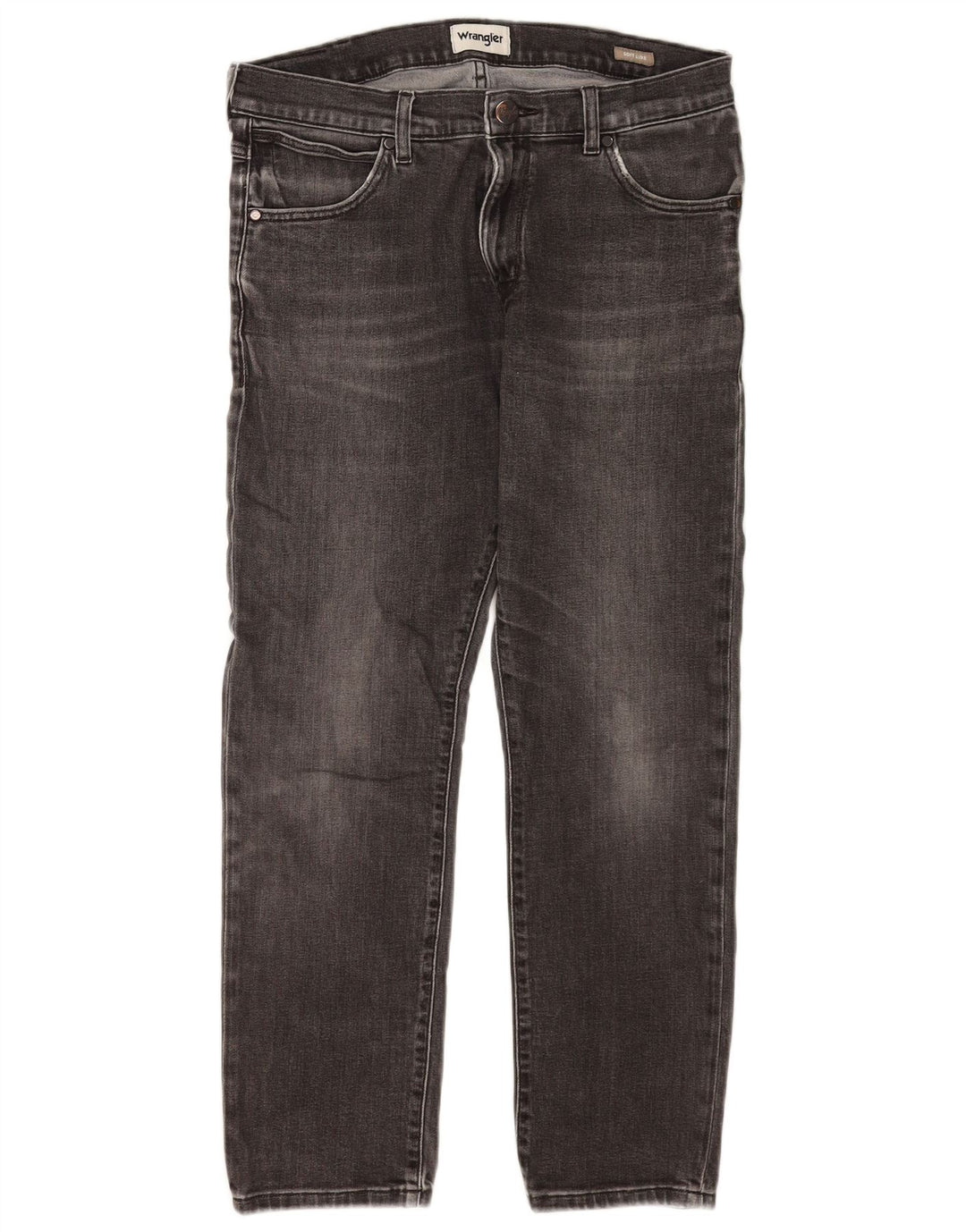 Wrangler Herren Larston Slim Jeans W32 L28 Graue Baumwolle