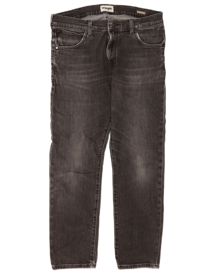 Wrangler Herren Larston Slim Jeans W32 L28 Graue Baumwolle