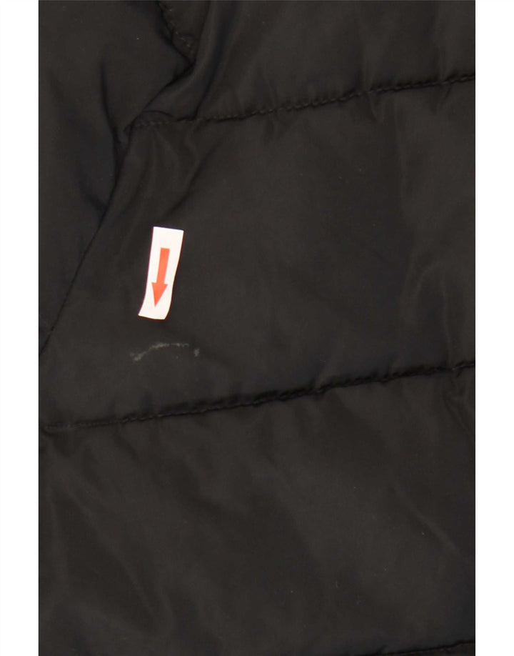 Zara Wattierter Mantel mit Kapuze für Mädchen, 13–14 Jahre, schwarzes Polyester