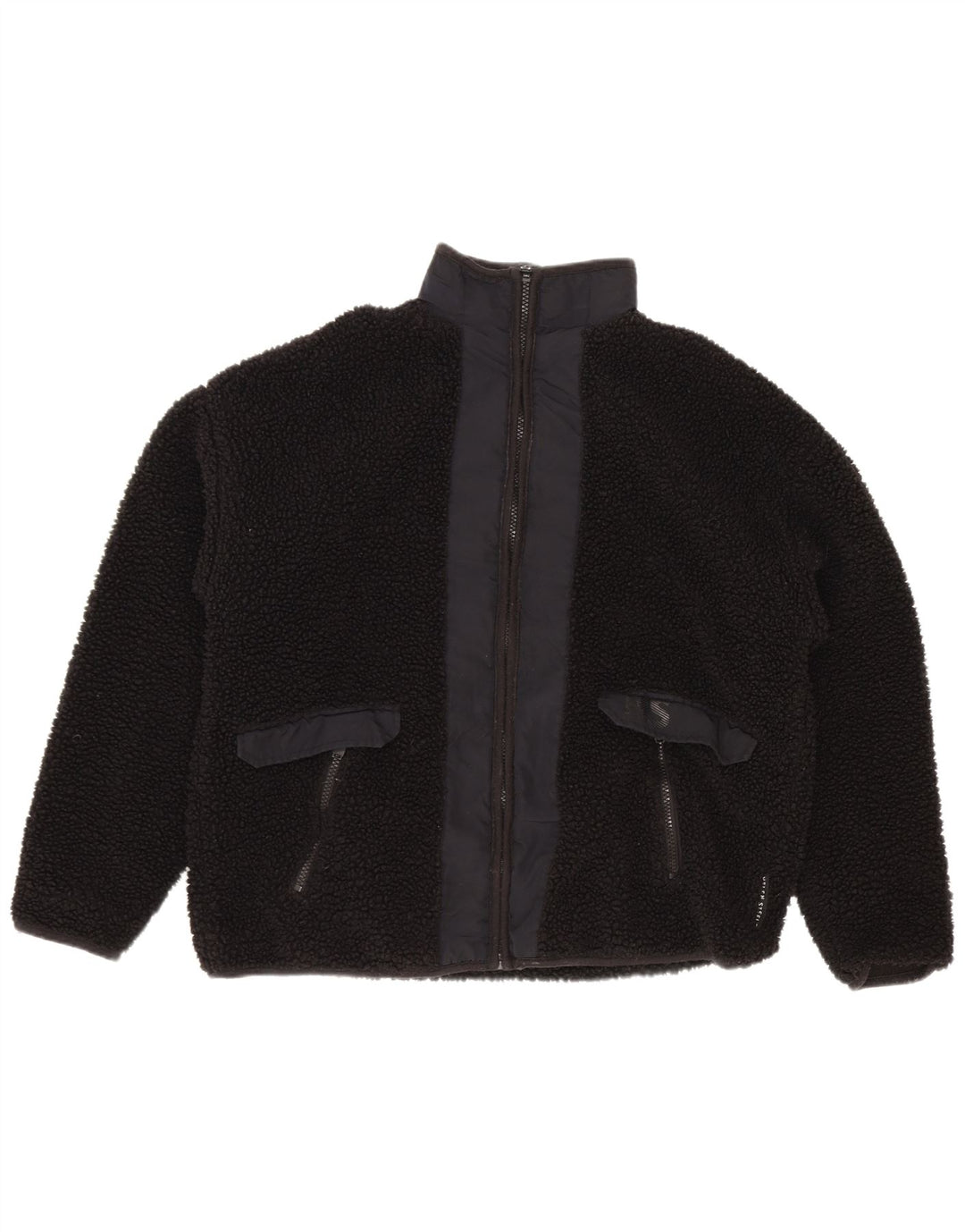 Dunnes Stores Damen-Fleecejacke in Übergröße, UK 10, Größe S, Schwarz, Polyester