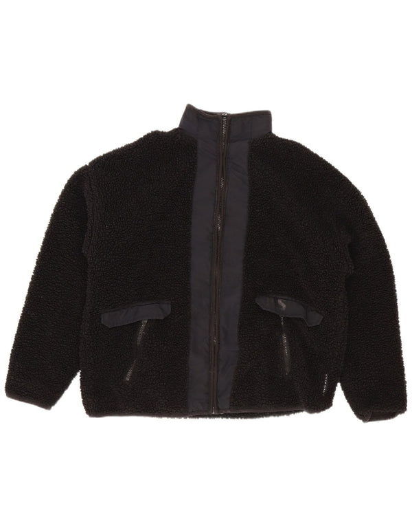 Dunnes Stores Damen-Fleecejacke in Übergröße, UK 10, Größe S, Schwarz, Polyester