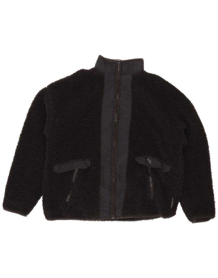 Dunnes Stores Damen-Fleecejacke in Übergröße, UK 10, Größe S, Schwarz, Polyester