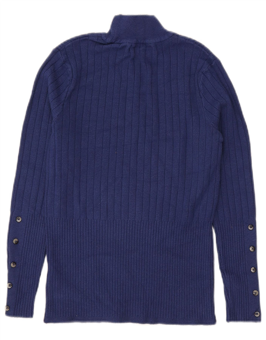 Marks & Spencer Rollkragenpullover für Damen, Gr. 10, Größe S, blau, Viskose